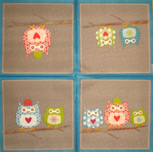 027 Owls - 3-ply (gray) - Artebene